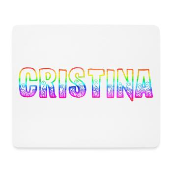 cristina rs rainbow - Mouse Pad (horizontal) - white - Front