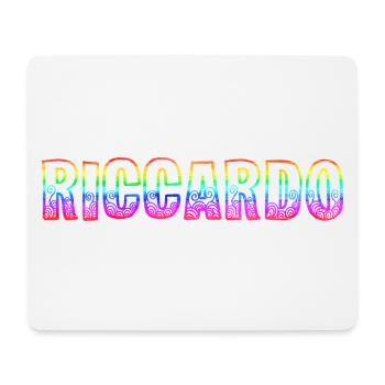 riccardo rs rainbow - Mouse Pad (horizontal) - white - Front