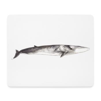 Fin whale Balaenoptera physalus - Mouse Pad (horizontal) - white - Front