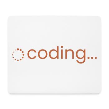 le codage... Chargement du spinner pour programmeurs et développeurs - Tapis de souris (format paysage) - blanc - Devant