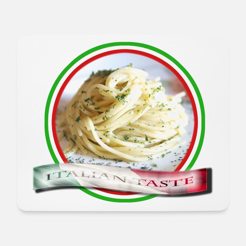 Spaghetti, italienischer Geschmack - Mousepad (Querformat) - Weiß