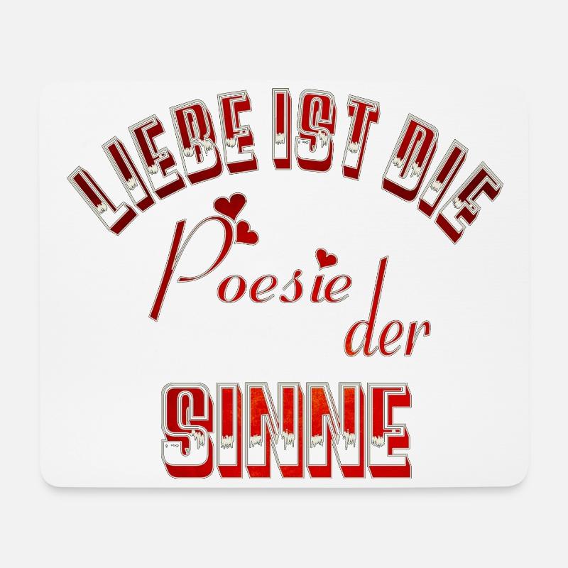 Liebe ist die Poesie der Sinne - Mousepad (Querformat) - Weiß