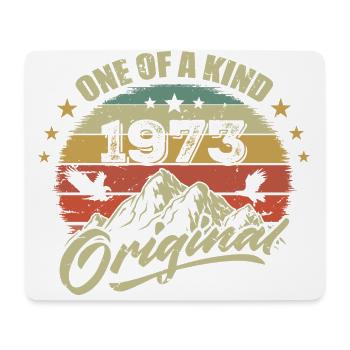 1973 Vintage Birthday 1973 Retro Born in 1973 - Mouse Pad (horizontal) - white - Front