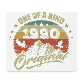 1990 Jahrgang 1990 Retro Jahrgang 1990 Geburtstag - Mousepad (Querformat) - Weiß - Vorne