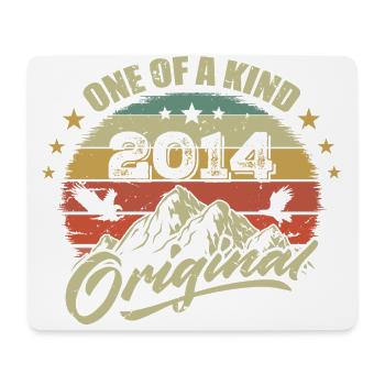 2014 Geburtstag Jahrgang 2014 Retro geboren im Jahr 2014 - Mousepad (Querformat) - Weiß - Vorne