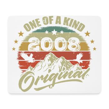2008 Birthday vintage 2008 retro born in 2008 - Mouse Pad (horizontal) - white - Front