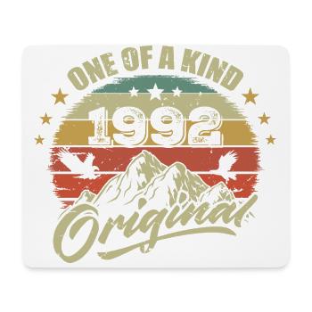 1992 Geburtstag Jahrgang 1992 Retro geboren 1992 - Mousepad (Querformat) - Weiß - Vorne