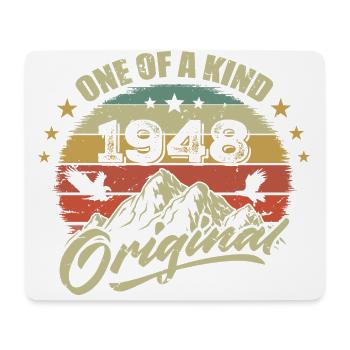 1948 Vintage 1948 Retro Born in 1948 Birthday - Mouse Pad (horizontal) - white - Front