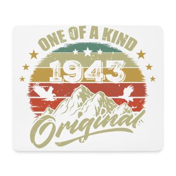1943 Vintage Birthday 1943 Retro Born In 1943 - Mouse Pad (horizontal) - white - Front
