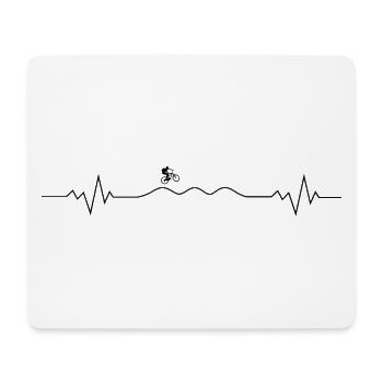 Mtb Mountain Bike Pulse Pump Track - Mouse Pad (horizontal) - white - Front