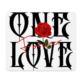 Un amour pour toujours One Love Forever - Tapis de souris (format paysage) - blanc - Devant