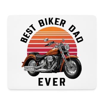vintage best biker dad ever - Tapis de souris (format paysage) - blanc - Devant