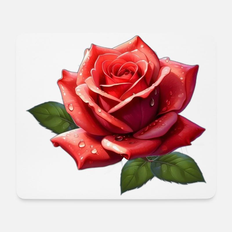 rose - Mouse Pad (horizontal) - white