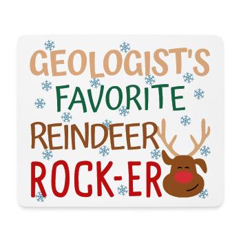 Geologist Christmas fav. Reindeer xmas Geology - Mouse Pad (horizontal) - white - Front
