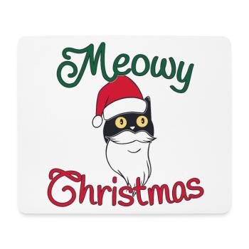 Weihnachtskatze meowy Christmas Katzen Xmas - Mousepad (Querformat) - Weiß - Vorne