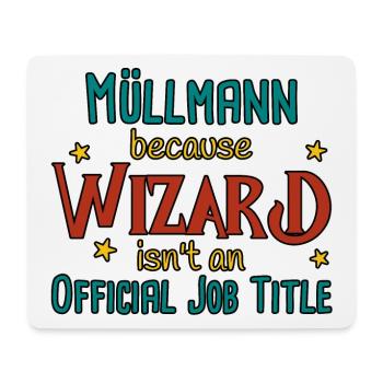 Garbage Man Wizard - Mouse Pad (horizontal) - white - Front