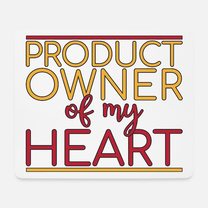 Product Owner of my Heart - Mousepad (Querformat) - Weiß