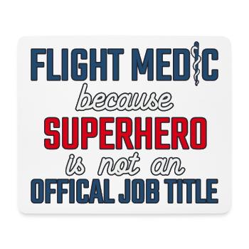 Flight Paramedic Superhero air rescue - Mouse Pad (horizontal) - white - Front