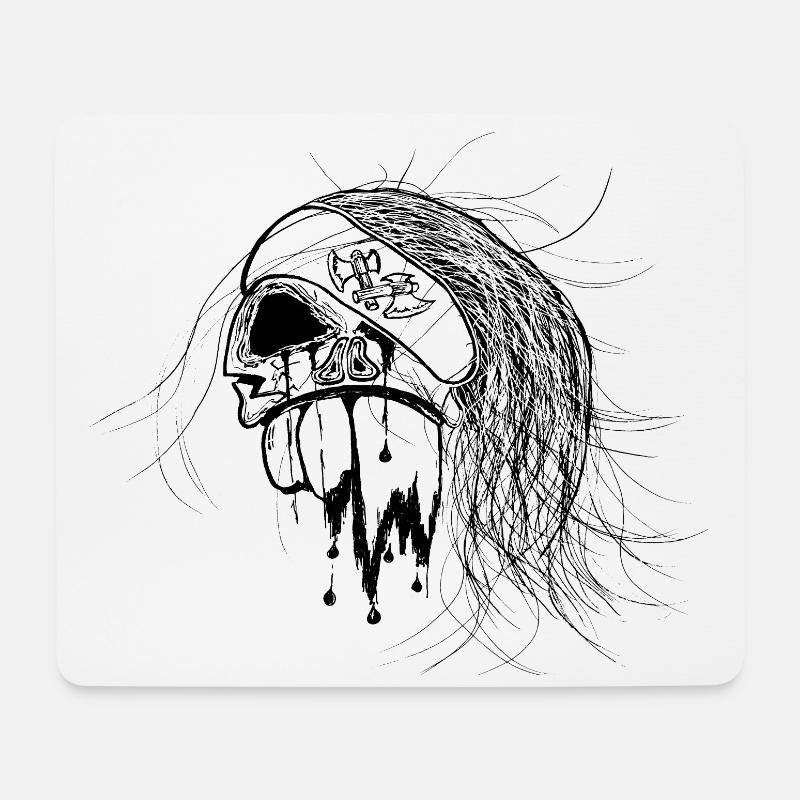 Pirate Head - Mouse Pad (horizontal) - white