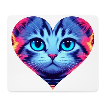 Kitten in the heart 💞 - Mouse Pad (horizontal) - white - Front