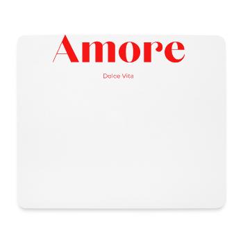 t shirt amore dolce vita cadeau - Tapis de souris (format paysage) - blanc - Devant