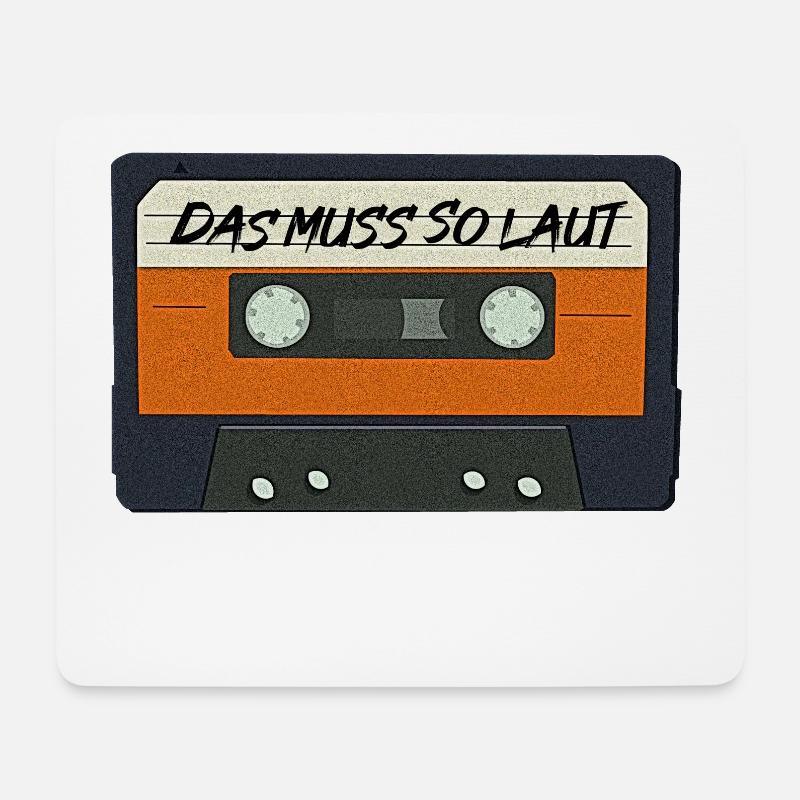 das mus so laut 03 Kassette - Mousepad (Querformat) - Weiß
