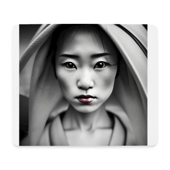 Japanische Schönheit - Mousepad (Querformat) - Weiß - Vorne