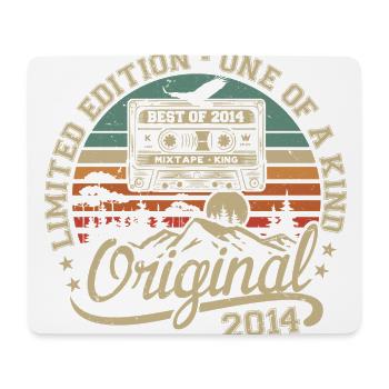 Jahrgang 2014 Geburtstagsgeschenk 2014 Retro 2014 - Mousepad (Querformat) - Weiß - Vorne