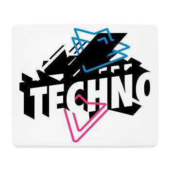 Techno Musique - Tapis de souris (format paysage) - blanc - Devant