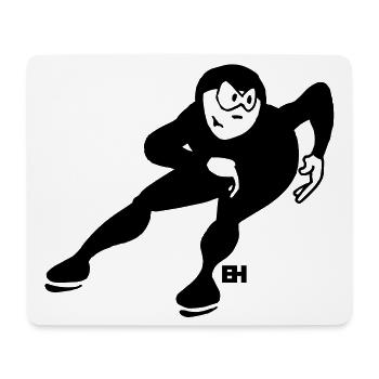 Speed Skater - One Color Design - Mouse Pad (horizontal) - white - Front