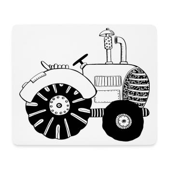 Chic tractor - tractors - tractor - Bulldog - Mouse Pad (horizontal) - white - Front