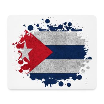 Kuba Klecks / Geschenk Havanna Flagge Karibik - Mousepad (Querformat) - Weiß - Vorne