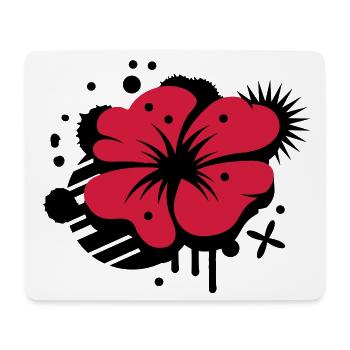 Un coquelicot comme un graffiti - Tapis de souris (format paysage) - blanc - Devant
