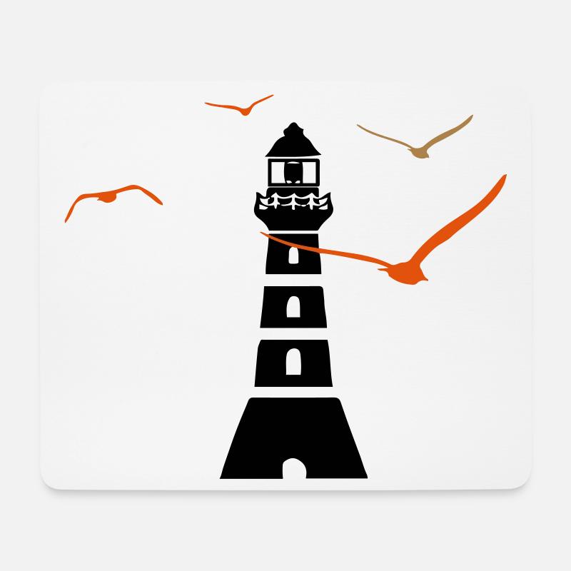 Leuchtturm | Seefahrt | Meer - Mousepad (Querformat) - Weiß
