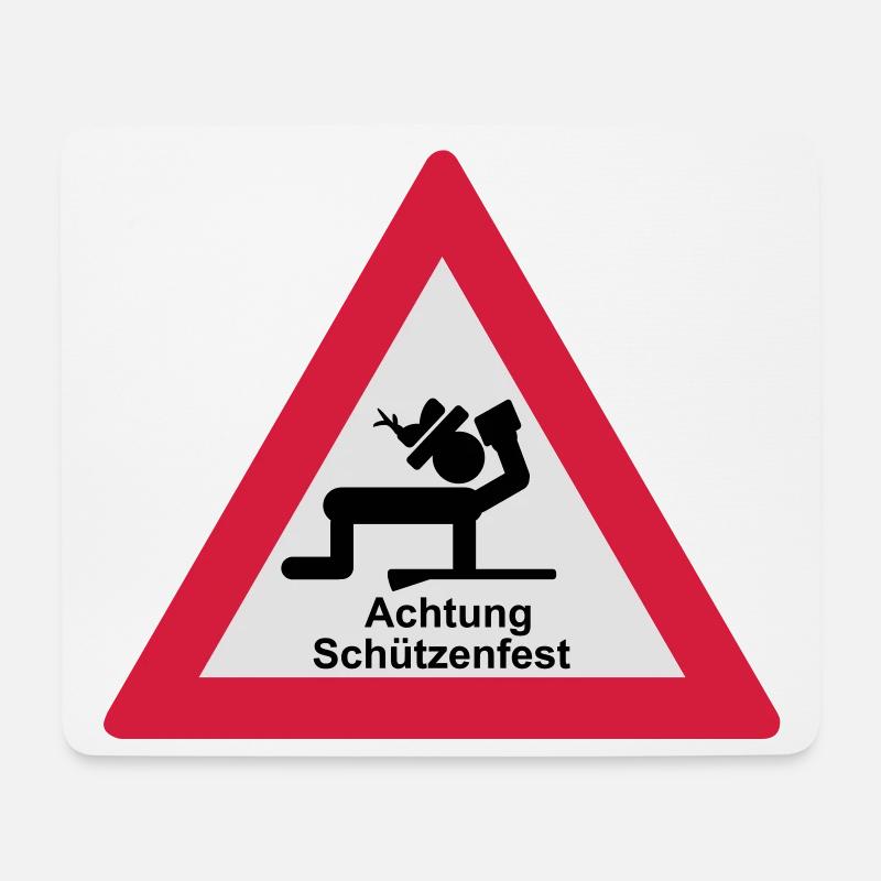 Achtung Schützenfest - Mousepad (Querformat) - Weiß