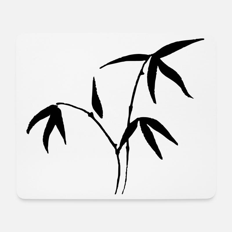 Bambus - Mousepad (Querformat) - Weiß