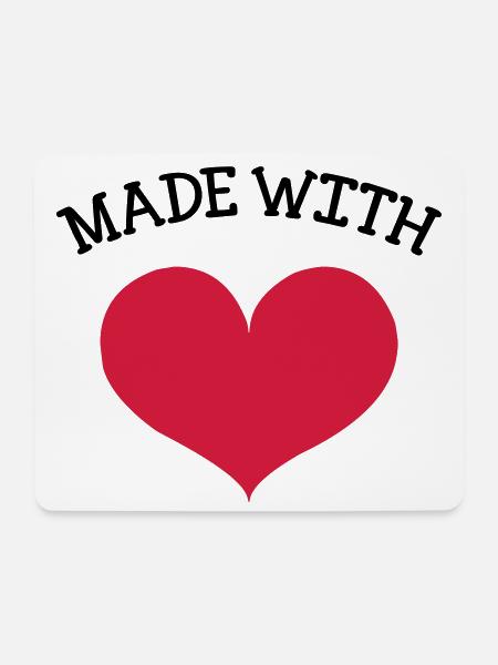 made with love - Mouse Pad (horizontal) - white