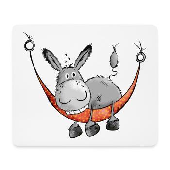 Relaxing Donkey - Comic - Cartoon - Tapis de souris (format paysage) - blanc - Devant