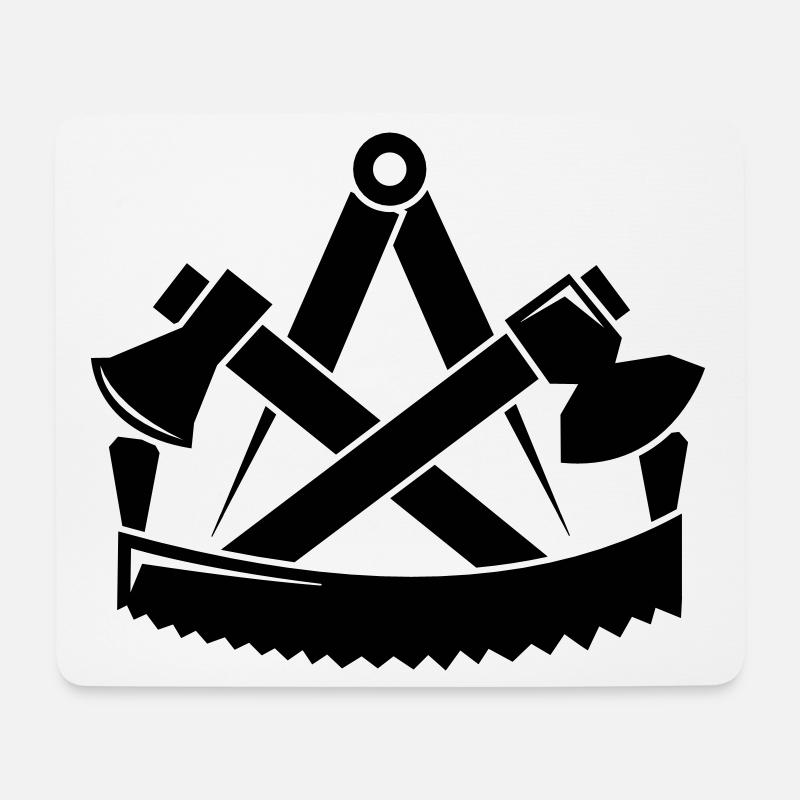 Zimmerer Zunftzeichen - Zimmermann Zunft - Mousepad (Querformat) - Weiß