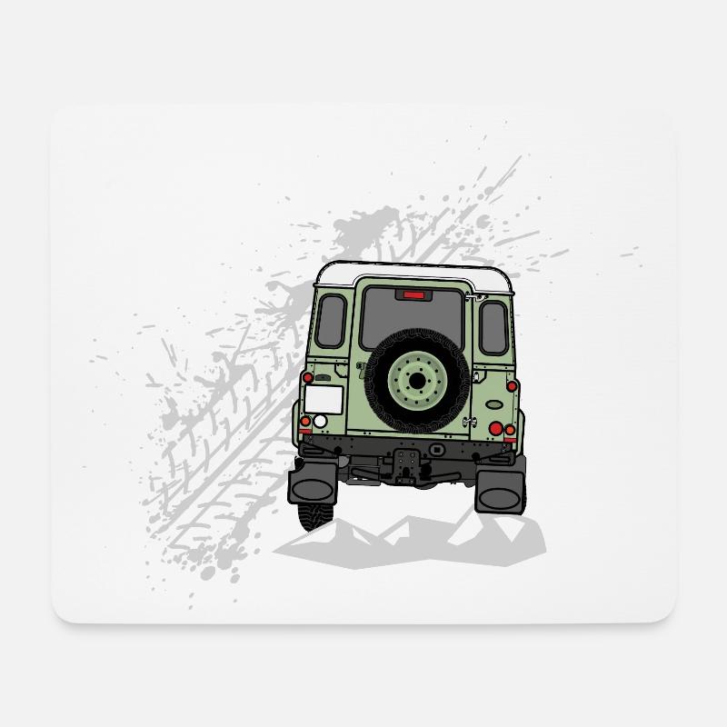 Defender Splash hinten - Mousepad (Querformat) - Weiß