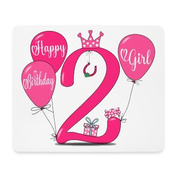 Happy Birthday 2 Baby Girl - Mousepad (Querformat) - Weiß - Vorne
