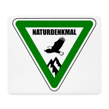 Naturdenkmal, Schild, Natur, Urgestein, Natur - Mousepad (Querformat) - Weiß - Vorne