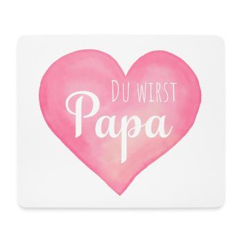 Du wirst Papa Herz - Mousepad (Querformat) - Weiß - Vorne