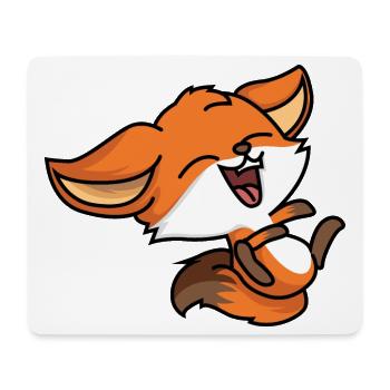 Lachender Fuchs - Mousepad (Querformat) - Weiß - Vorne