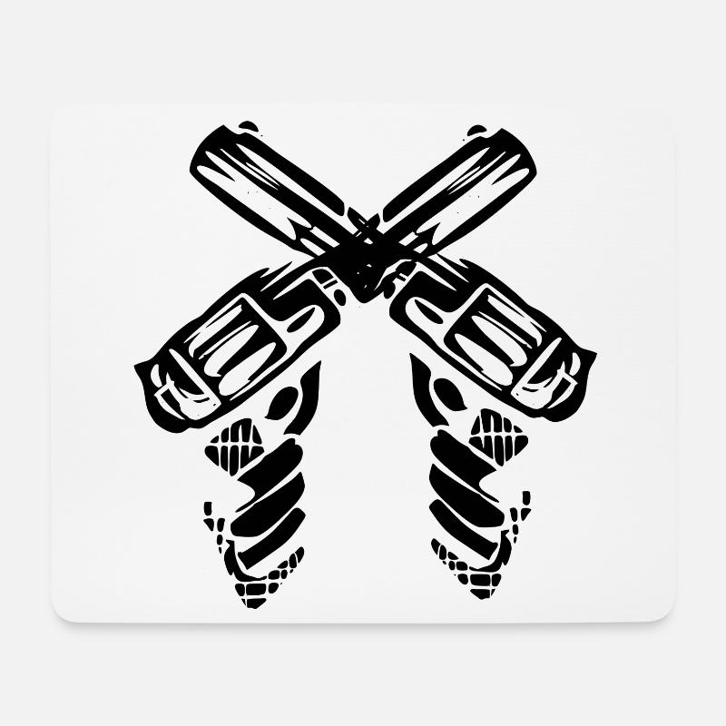 Abstract Geometry Spiral Design - Mouse Pad (horizontal) - white