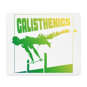 Calisthenics Gradient Pose Square Design - Mousepad (Querformat) - Weiß - Vorne