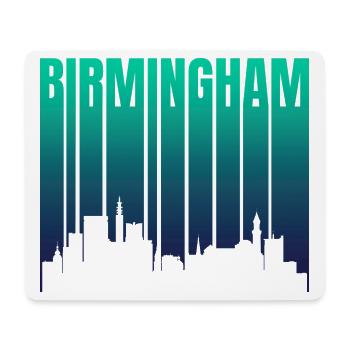Birmingham Skyline Gradient - Mouse Pad (horizontal) - white - Front