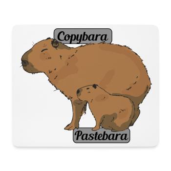 Capybara Familie Copybara Pastebara lustig - Mousepad (Querformat) - Weiß - Vorne