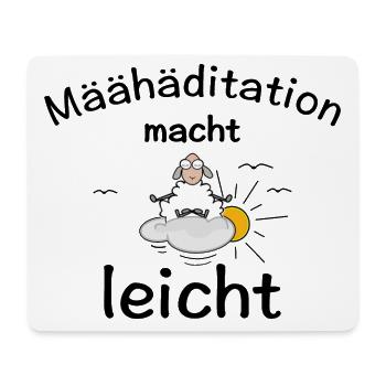 Meditation lustiges Wortspiel - Mousepad (Querformat) - Weiß - Vorne
