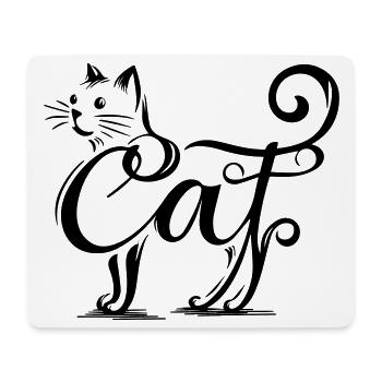 Katzen-Overlay - Verschmolzene Katze - Mousepad (Querformat) - Weiß - Vorne